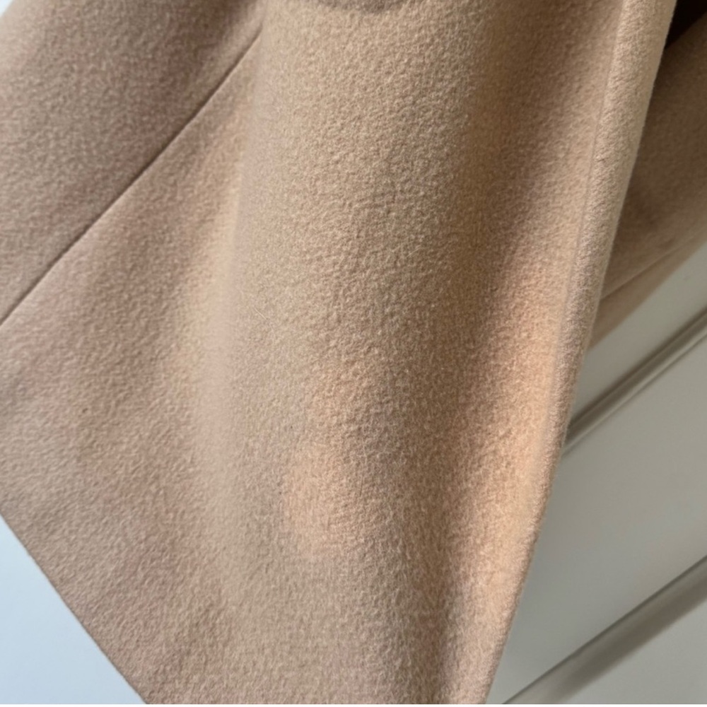 Vince Collarless Coat in Limestone Wool Blend Coat - Picture 16 of 16